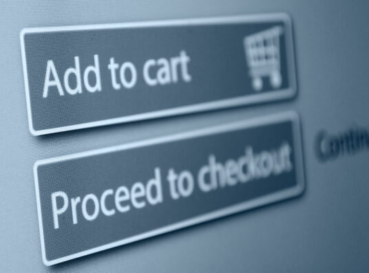 An image of an online order with the options 'add to cart' or 'proceed to checkout'